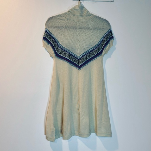 Women’s Free People Sweater Dress Short Sleeve, Turtle neck, Cream, Size Large, - Picture 5 of 5